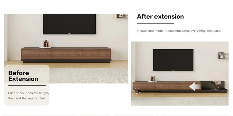 TV Cabinet - Adjustable Walnut Large by House Of Avana