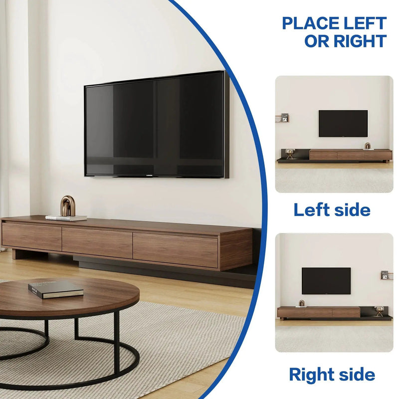TV Cabinet - Adjustable Walnut Large by House Of Avana