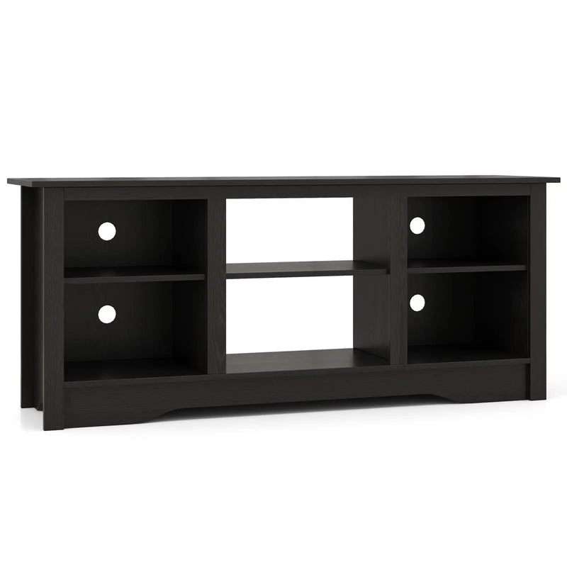 TV Stand for up to 65 Inch Flat Screen TVs with Adjustable Shelves for 18 Inch Electric Fireplace (Not Included) by DirectDeals