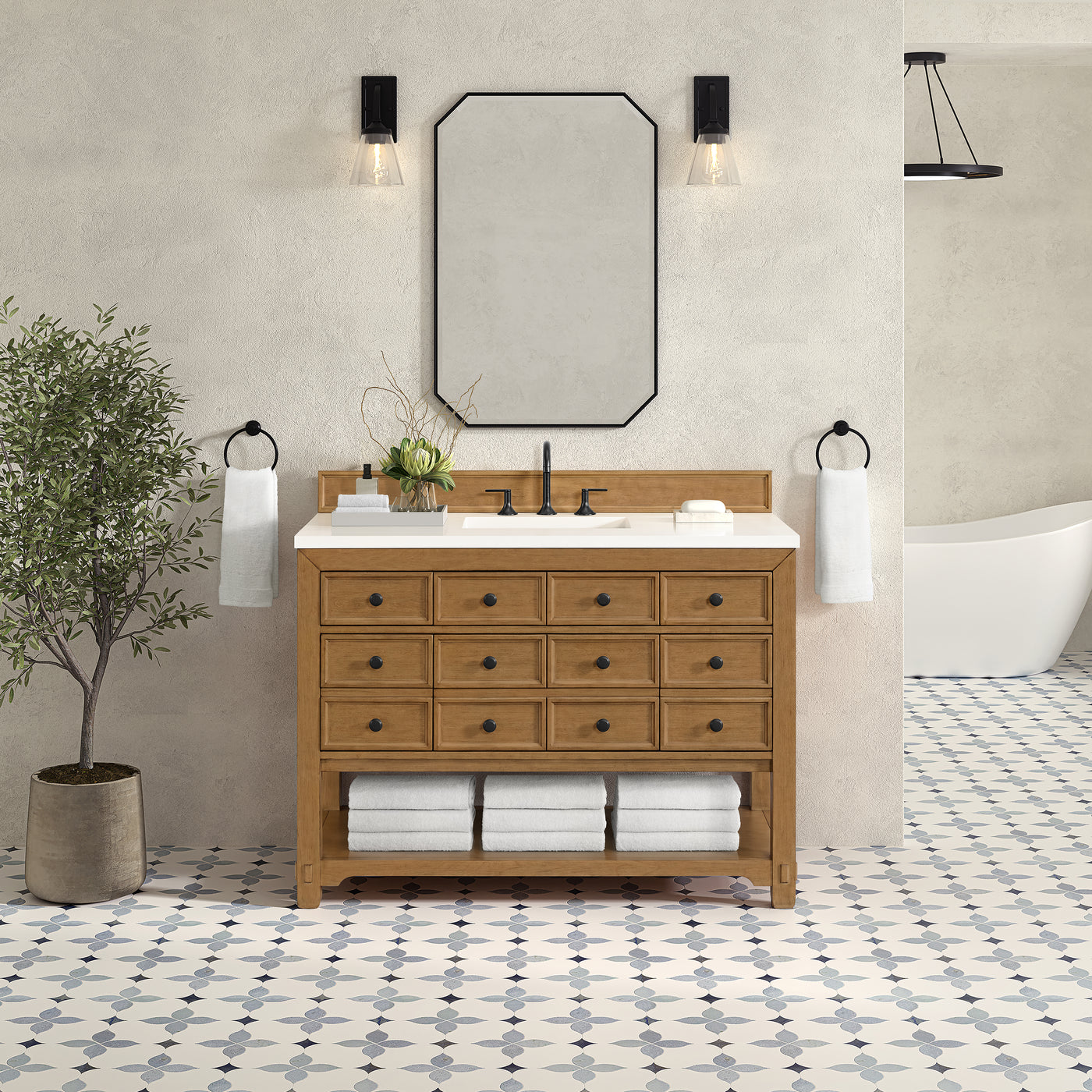 James Martin Malibu 48" Single Bathroom Vanity, Amber Birch by James Martin