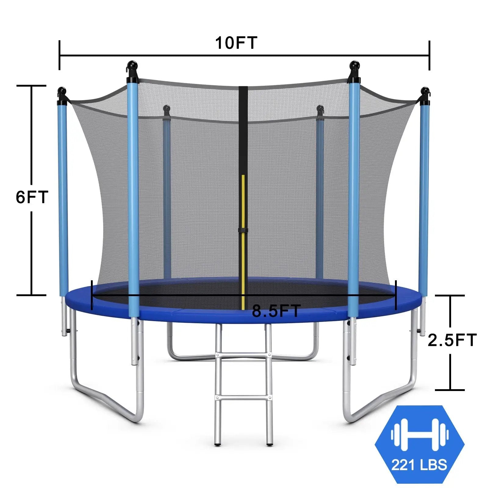 Outdoor Trampoline with Safety Closure Net-10 ft by DirectDeals
