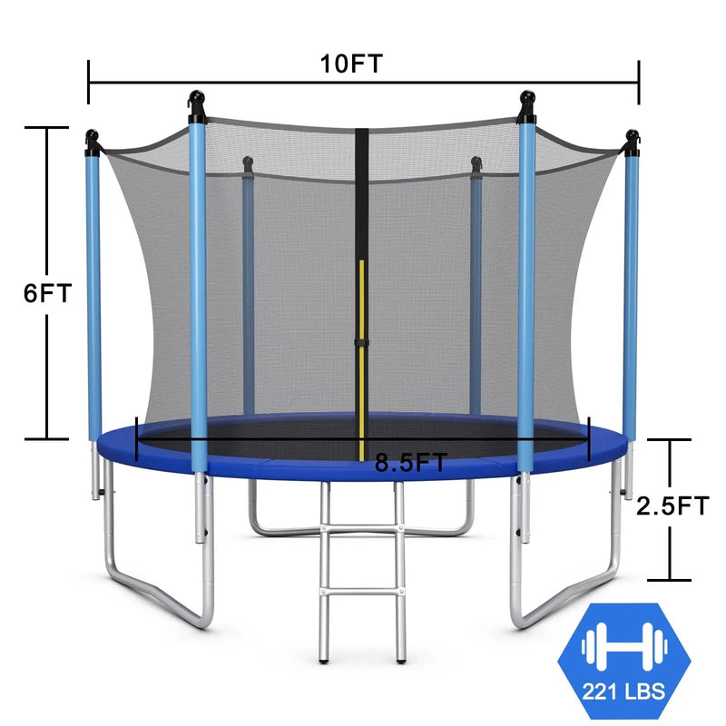 Outdoor Trampoline with Safety Closure Net-10 ft by DirectDeals