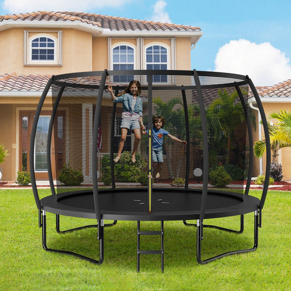 12FT ASTM Approved Recreational Trampoline with Ladder, photo 2 of 10