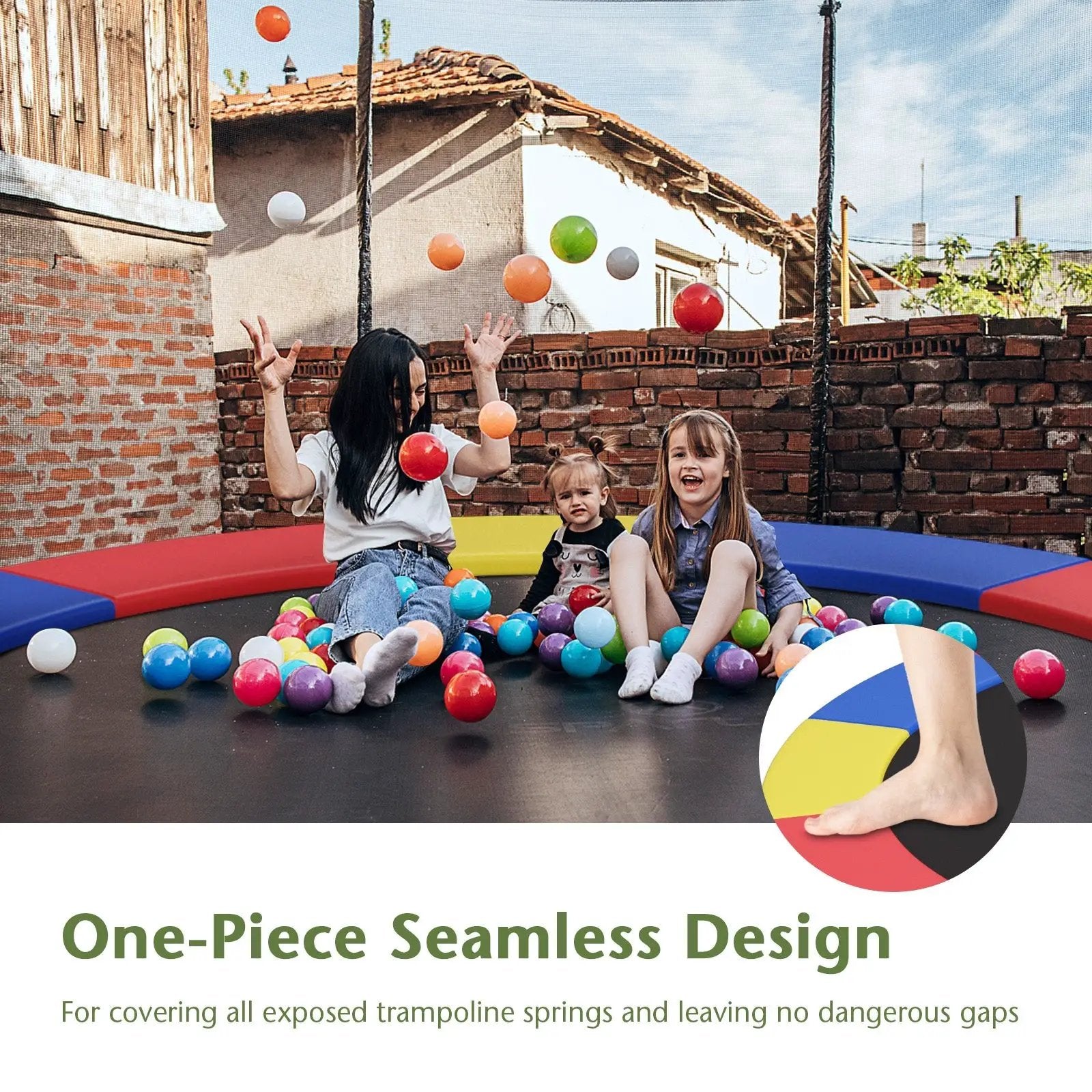 12 Feet Waterproof and Tear-Resistant Universal Trampoline Safety Pad Spring Cover by DirectDeals
