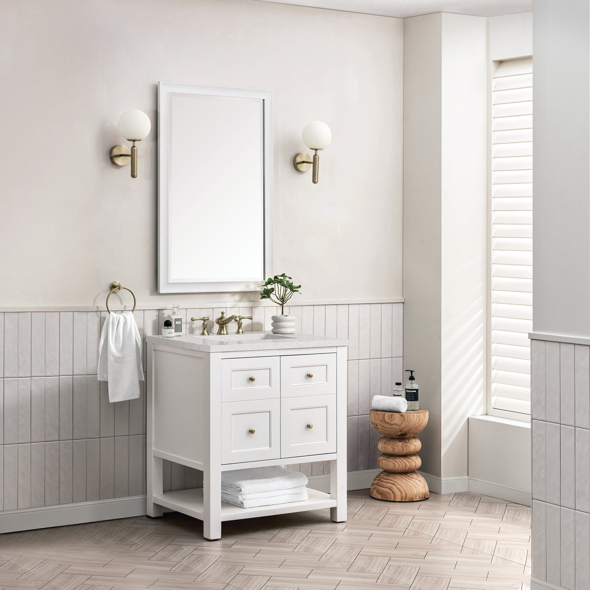 James Martin Breckenridge 30" Single Bathroom Vanity, Bright White, view 23