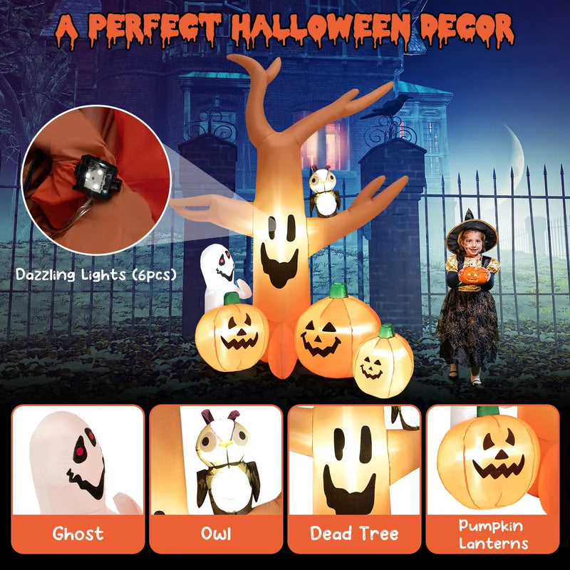 8 Feet Halloween Inflatable Dead Tree with LED Lights by DirectDeals