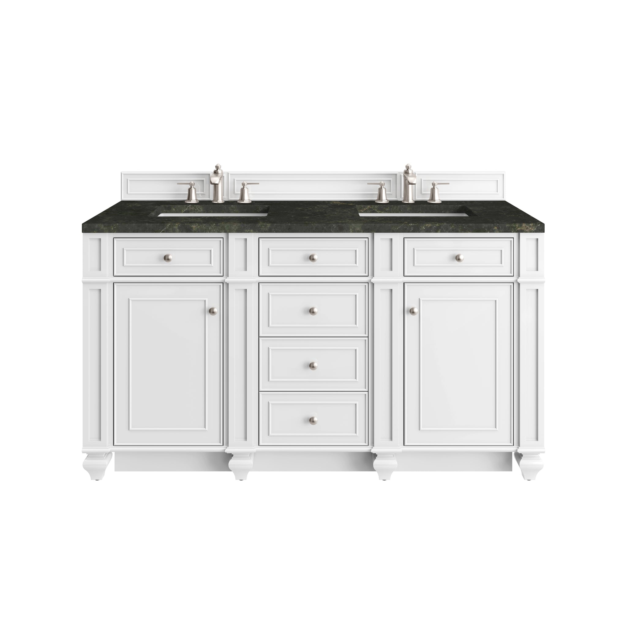 James Martin Bristol 60" Double Bathroom Vanity, Bright White by James Martin