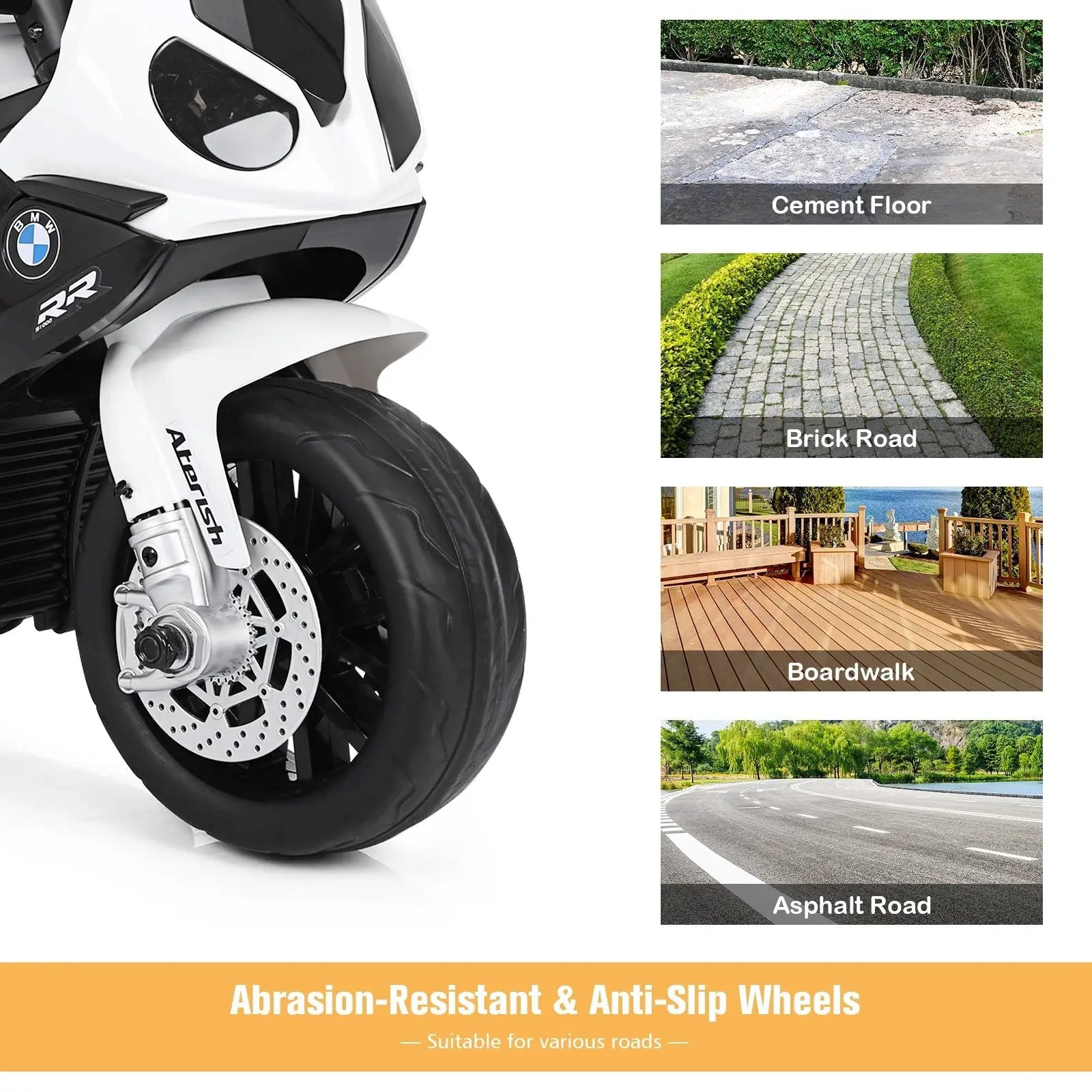 6V Kids 3 Wheels Riding BMW Licensed Electric Motorcycle by DirectDeals
