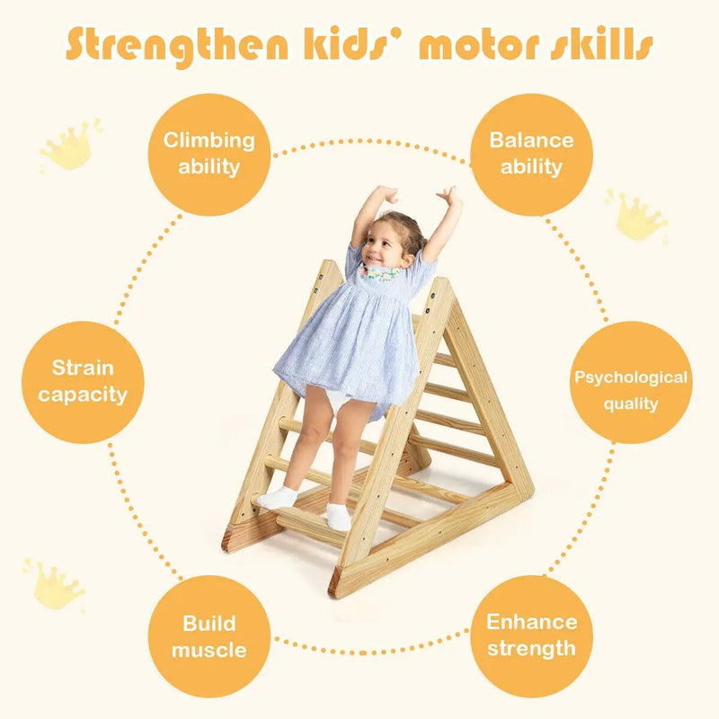 Wooden Triangle Climber for Toddler Step Training by DirectDeals