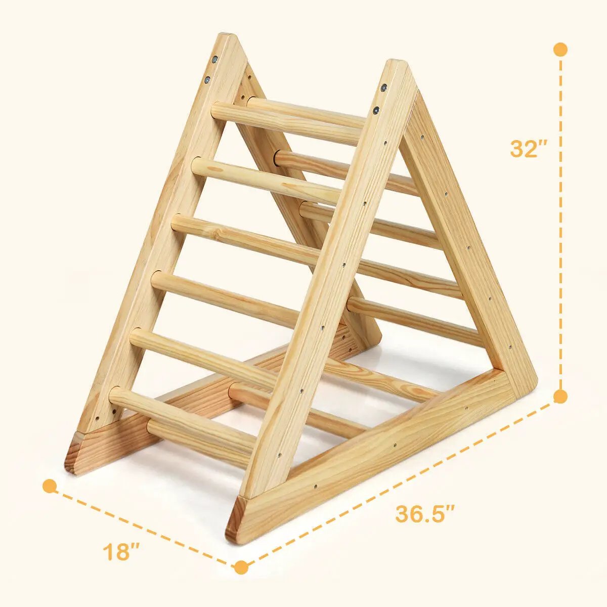 Wooden Triangle Climber for Toddler Step Training by DirectDeals