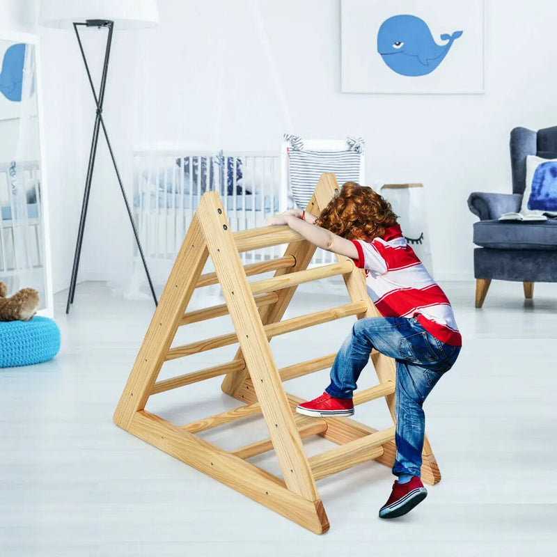 Wooden Triangle Climber for Toddler Step Training by DirectDeals