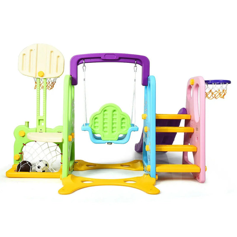 6-in-1 Climber Swing Basketball Hoop Football Gate by DirectDeals