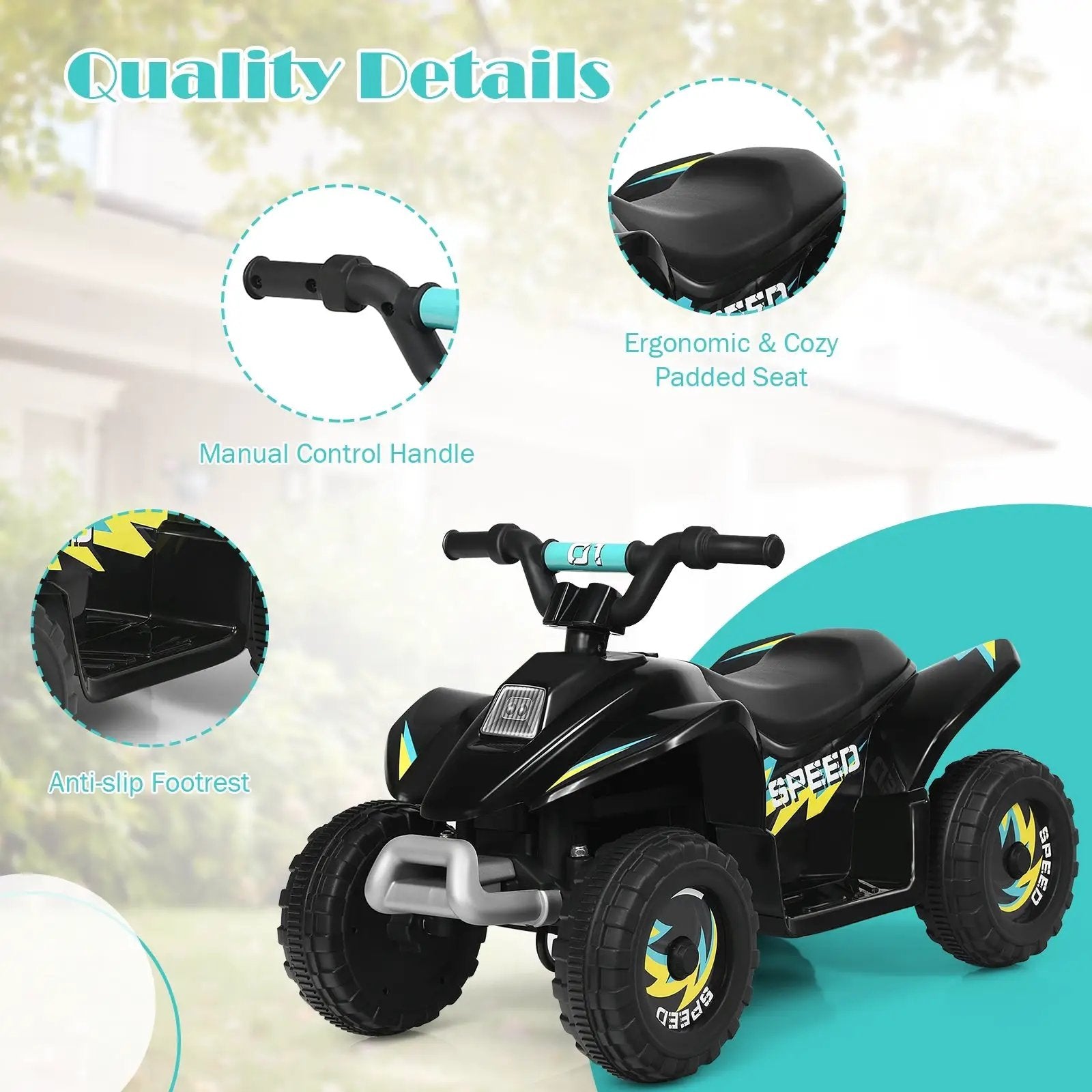 6V Kids Electric ATV 4 Wheels Ride-On Toy by DirectDeals