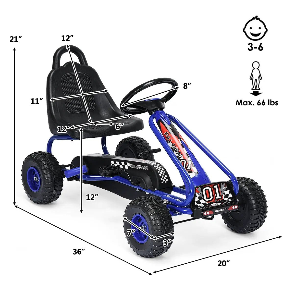 4 Wheel Pedal Powered Ride On by DirectDeals
