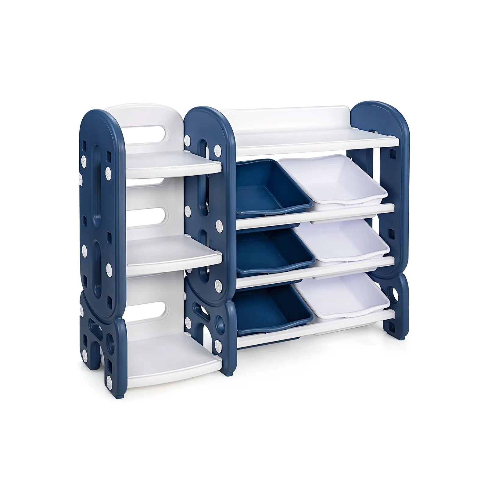 Kids Toy Storage Organizer with Bins and Multi-Layer Shelf for Bedroom Playroom by DirectDeals