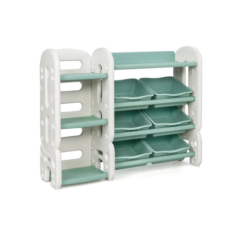 Kids Toy Storage Organizer with Bins and Multi-Layer Shelf for Bedroom Playroom by DirectDeals