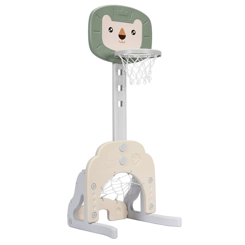 3-in-1 Adjustable Kids Basketball Hoop Sports Set by DirectDeals