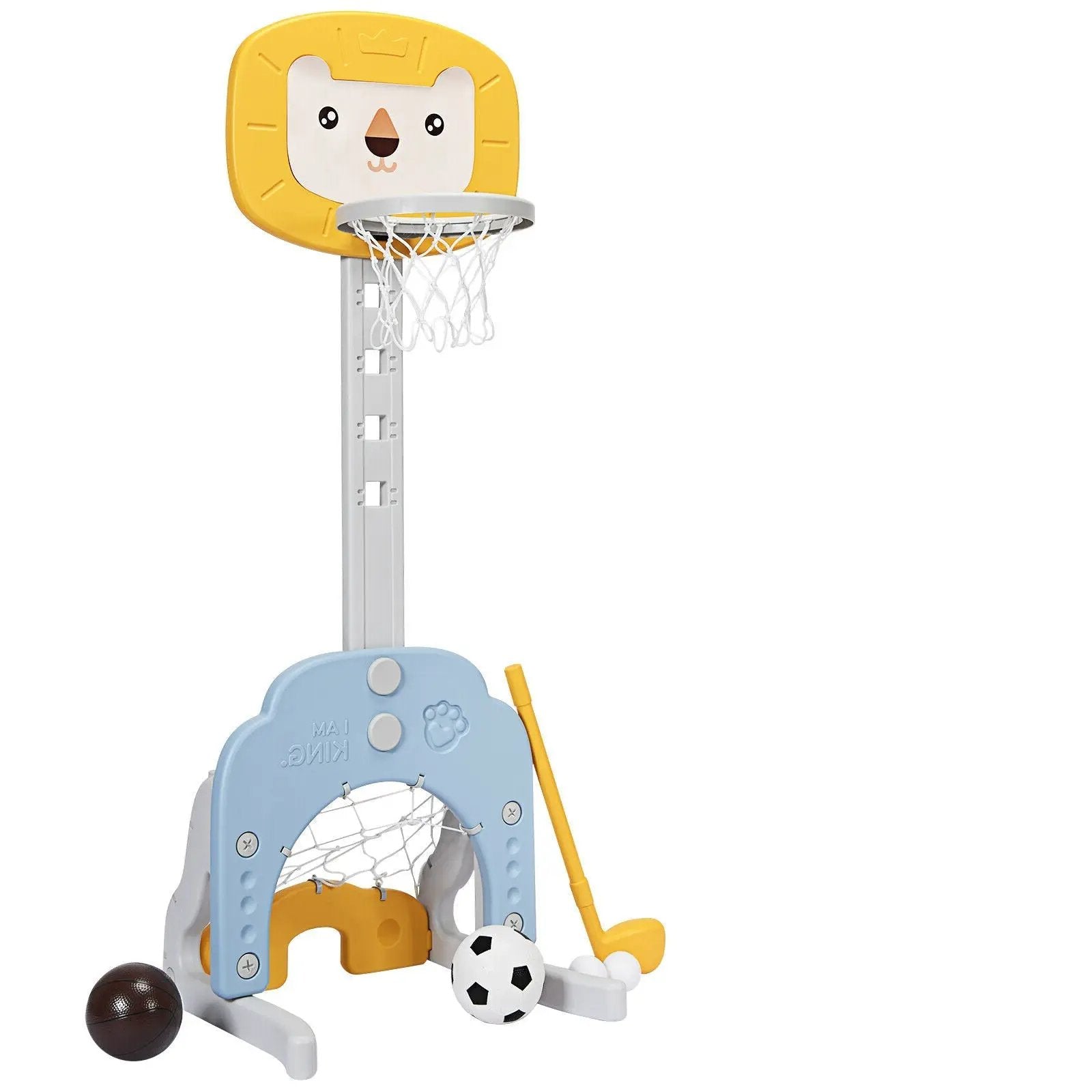 3-in-1 Adjustable Kids Basketball Hoop Sports Set by DirectDeals