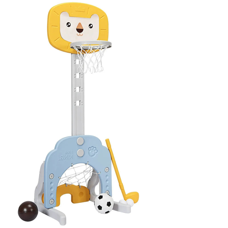 3-in-1 Adjustable Kids Basketball Hoop Sports Set by DirectDeals
