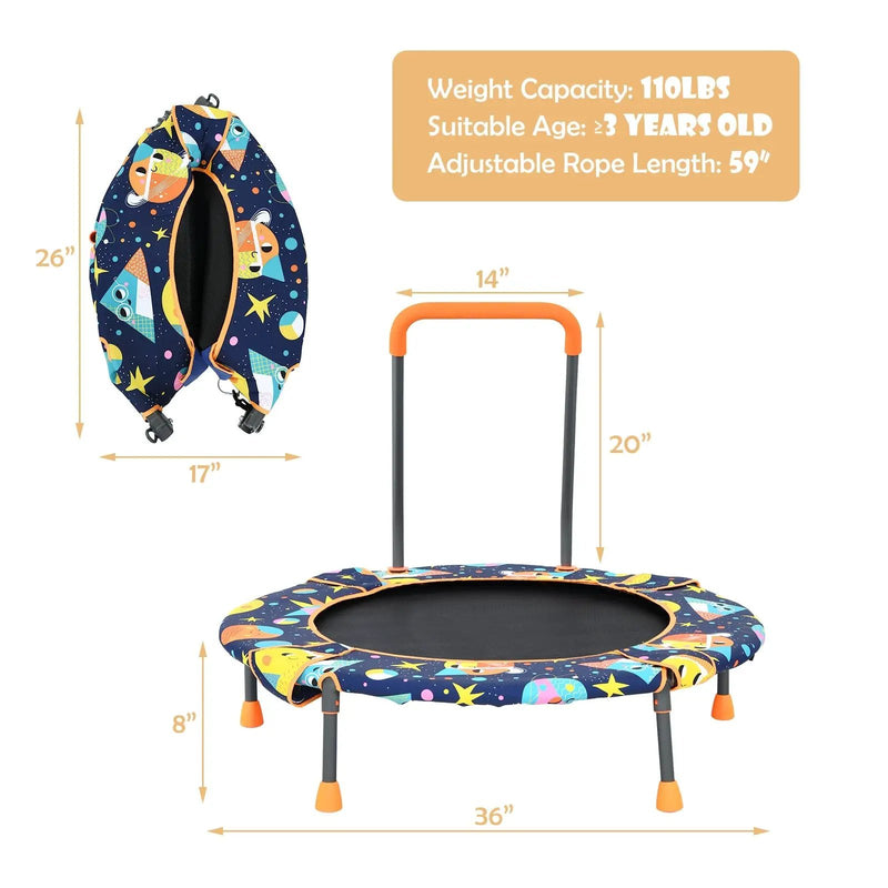 Convertible Swing and Trampoline Set with Upholstered Handrail by DirectDeals