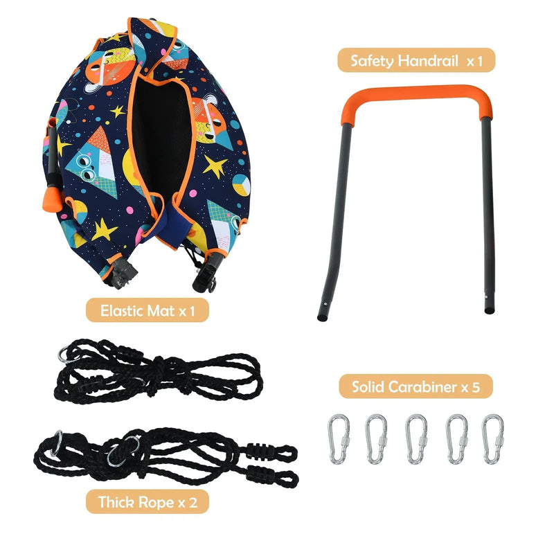 Convertible Swing and Trampoline Set with Upholstered Handrail by DirectDeals