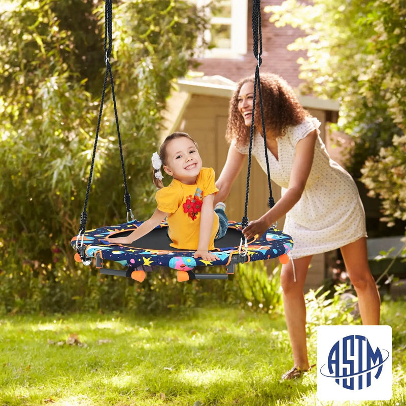 Convertible Swing and Trampoline Set with Upholstered Handrail by DirectDeals