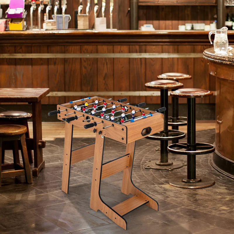 Space Saving Table Football with Durable Handle and 2 Footballs by DirectDeals