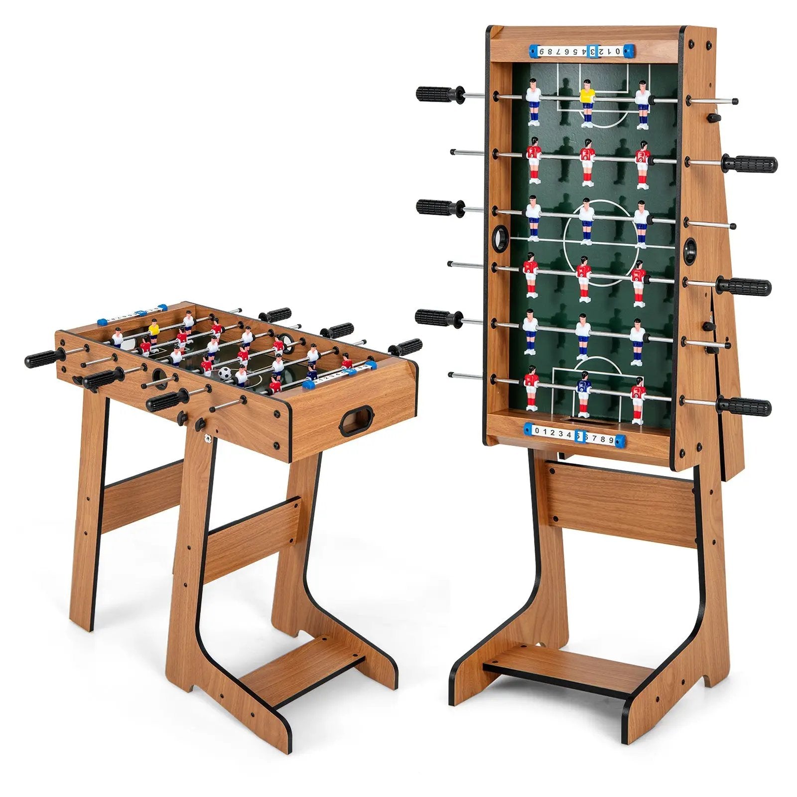 Space Saving Table Football with Durable Handle and 2 Footballs by DirectDeals