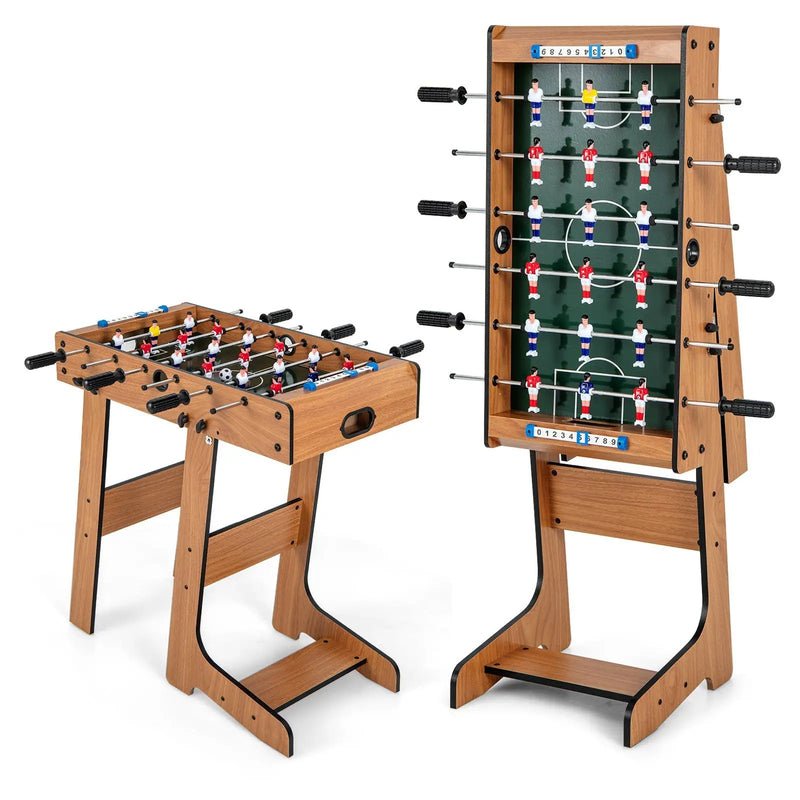 Space Saving Table Football with Durable Handle and 2 Footballs by DirectDeals