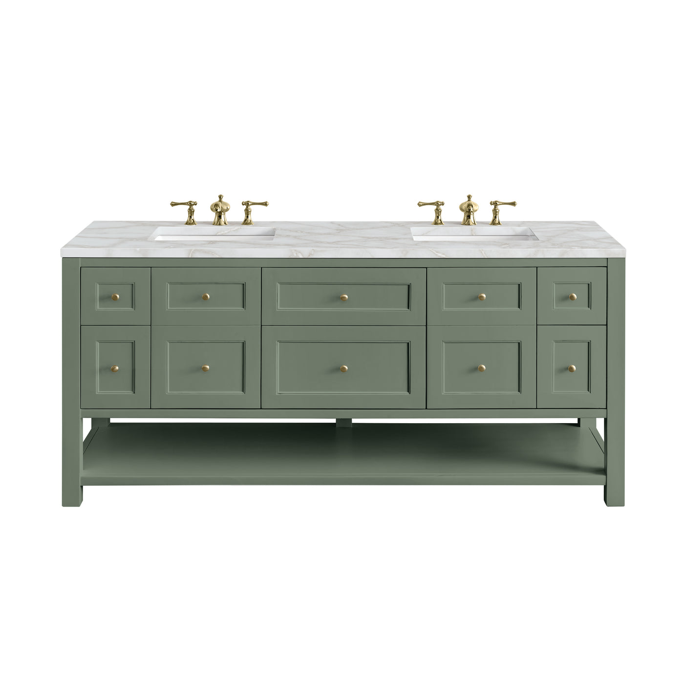 James Martin Breckenridge 72" Double Bathroom Vanity, Smokey Celadon by James Martin