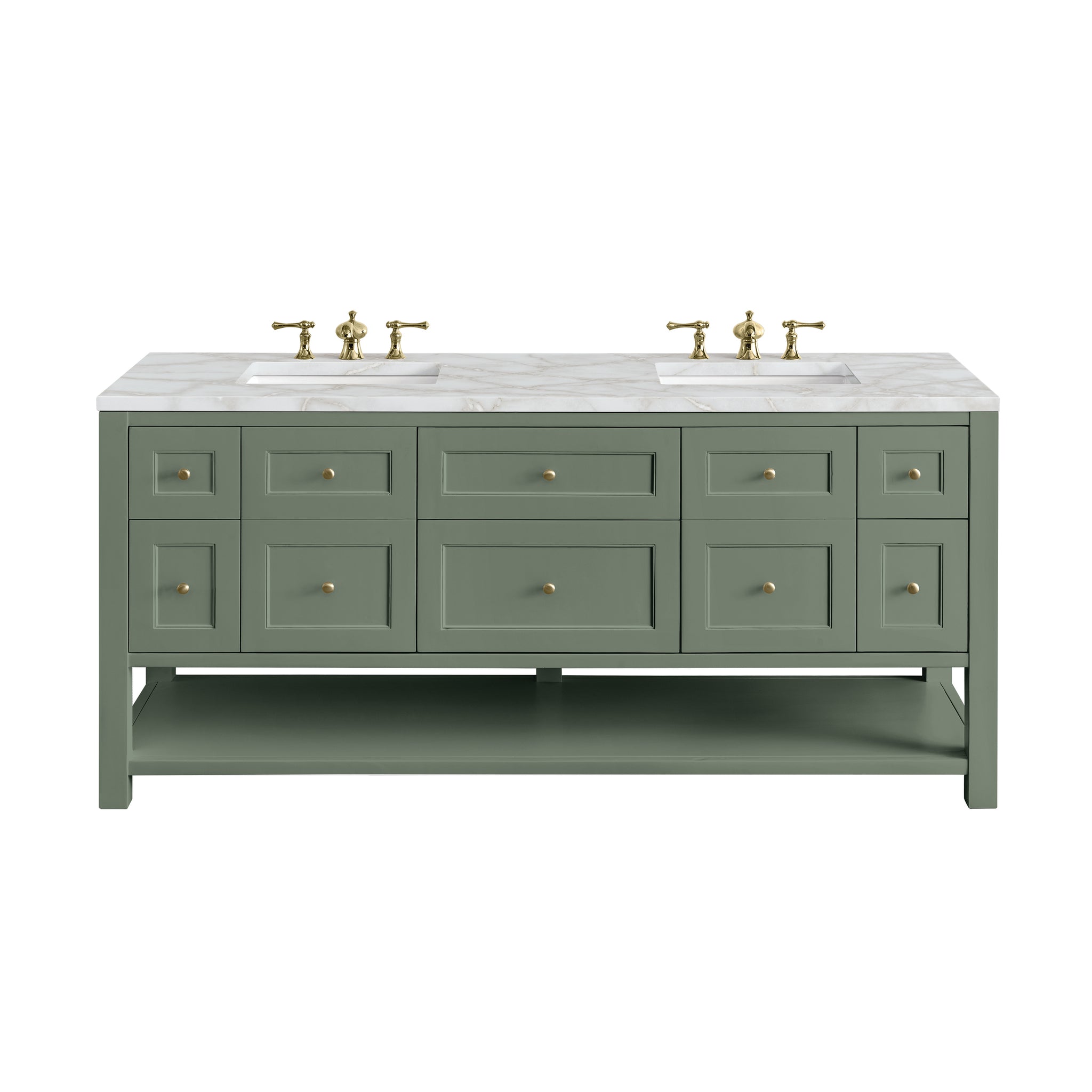 James Martin Breckenridge 72" Double Bathroom Vanity, Smokey Celadon by James Martin