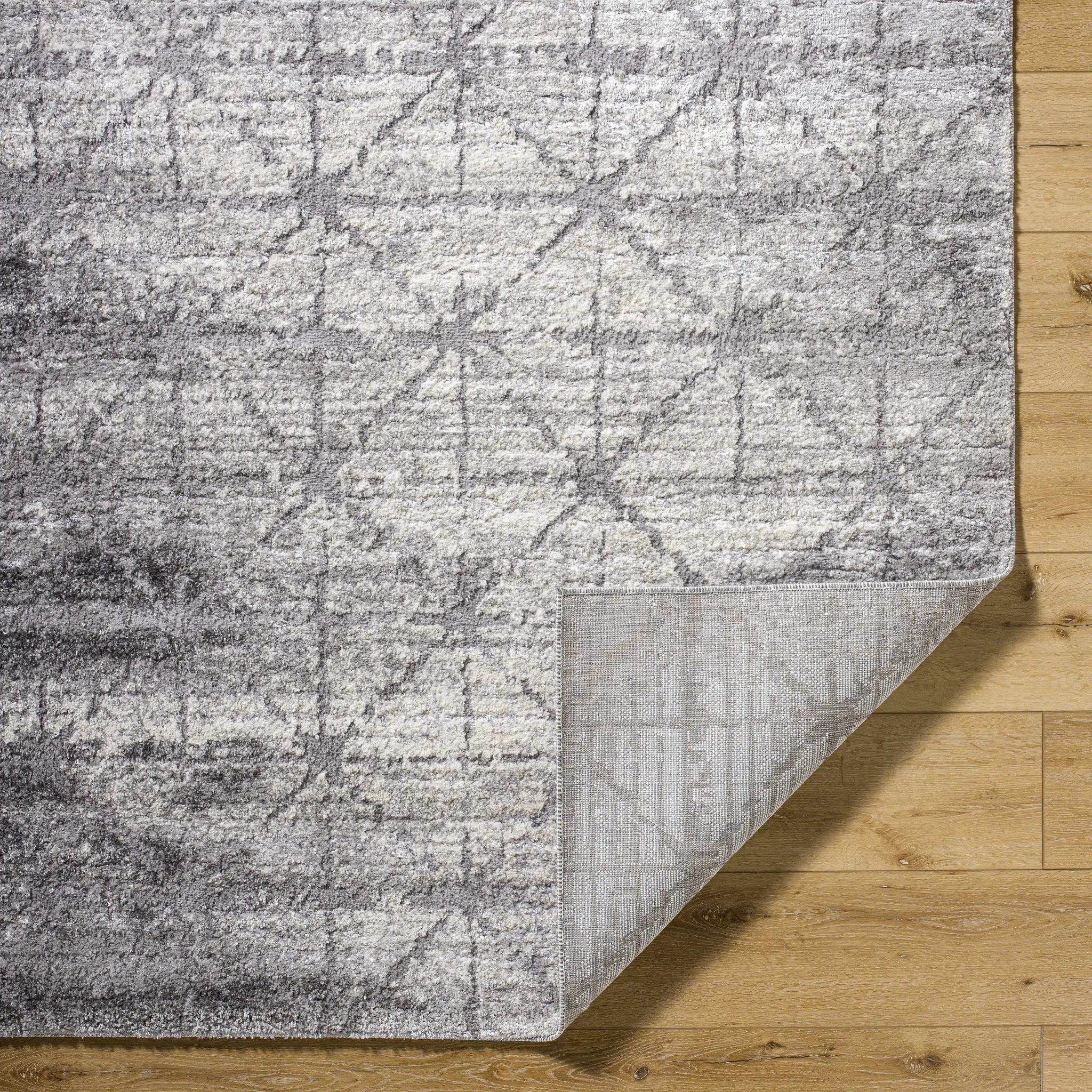 Tyree Distressed Gray Trellis Area Rug by Boutique Rugs