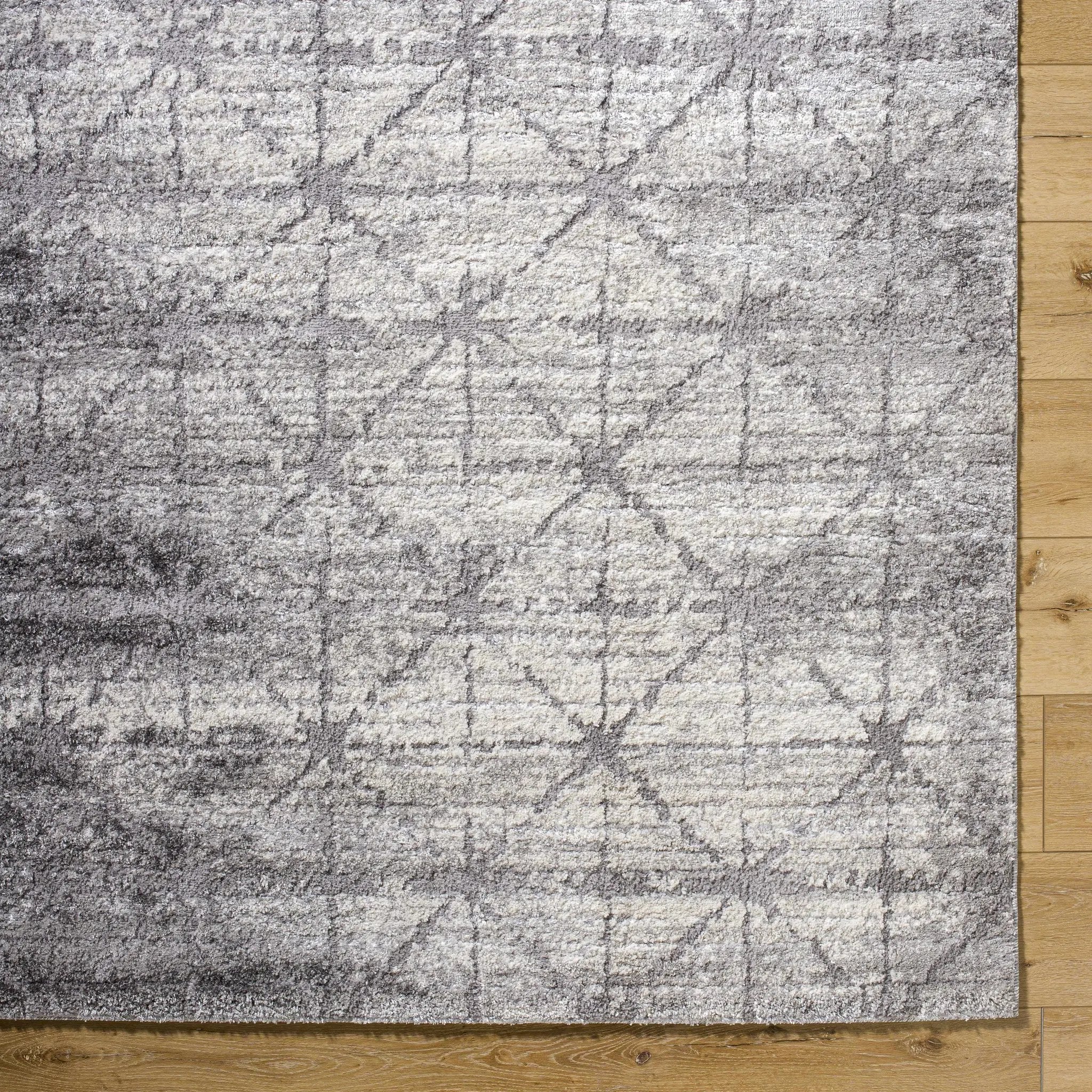 Tyree Distressed Gray Trellis Area Rug by Boutique Rugs