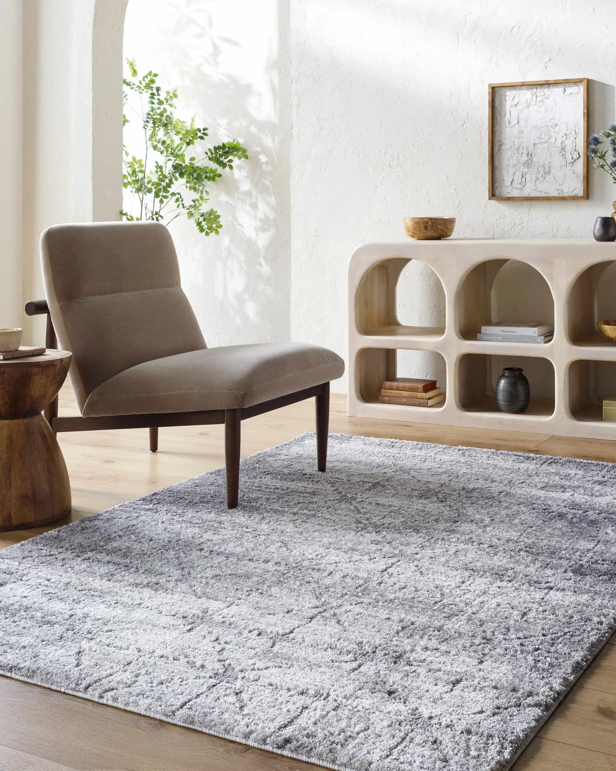 Tyree Distressed Gray Trellis Area Rug by Boutique Rugs