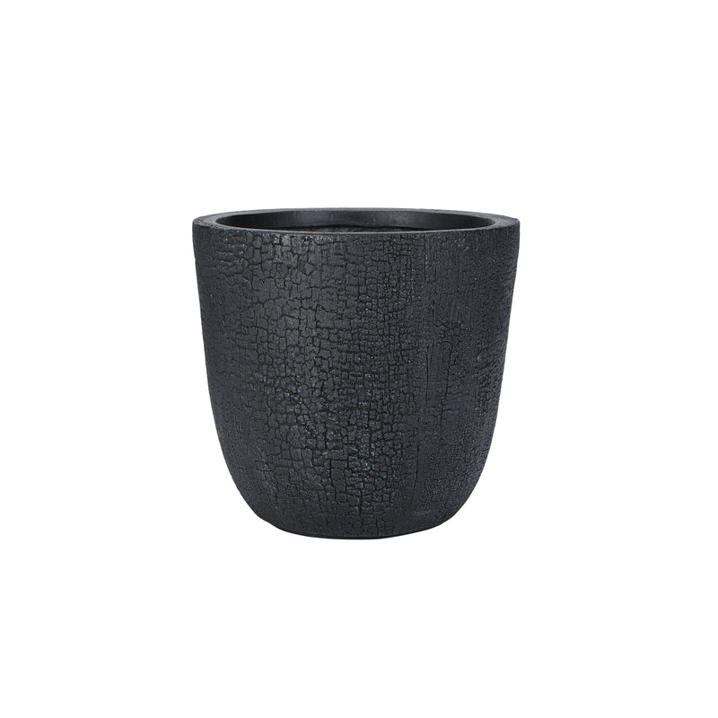 Lightweight MGO Planter Set of 3 with Crackle Texture - Neutral, photo 13 of 18