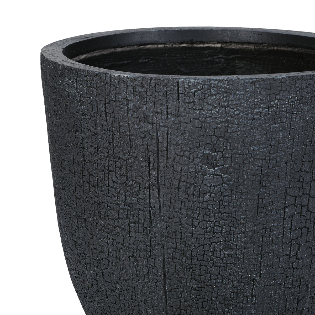 Lightweight MGO Planter Set of 3 with Crackle Texture - Neutral, photo 14 of 18