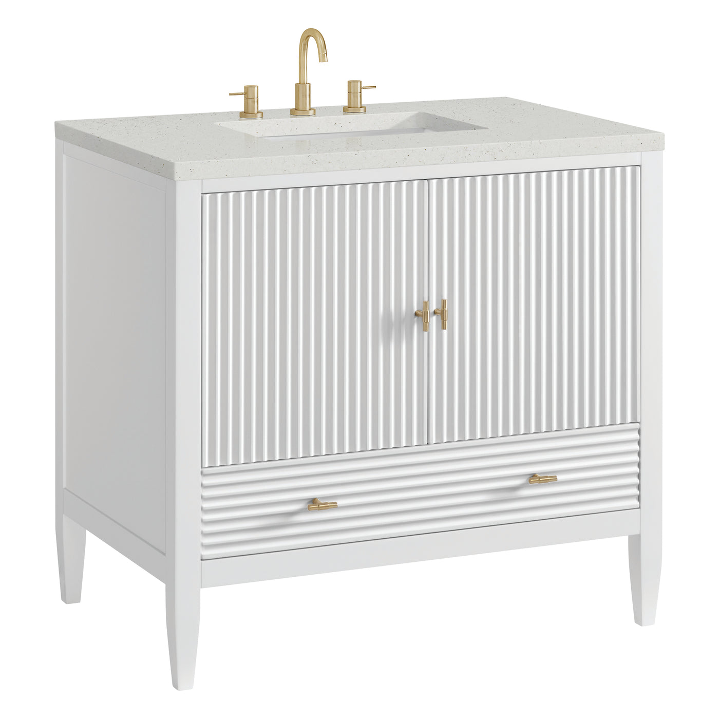 James Martin Myrrin 36" Single Bathroom Vanity, Bright White by James Martin