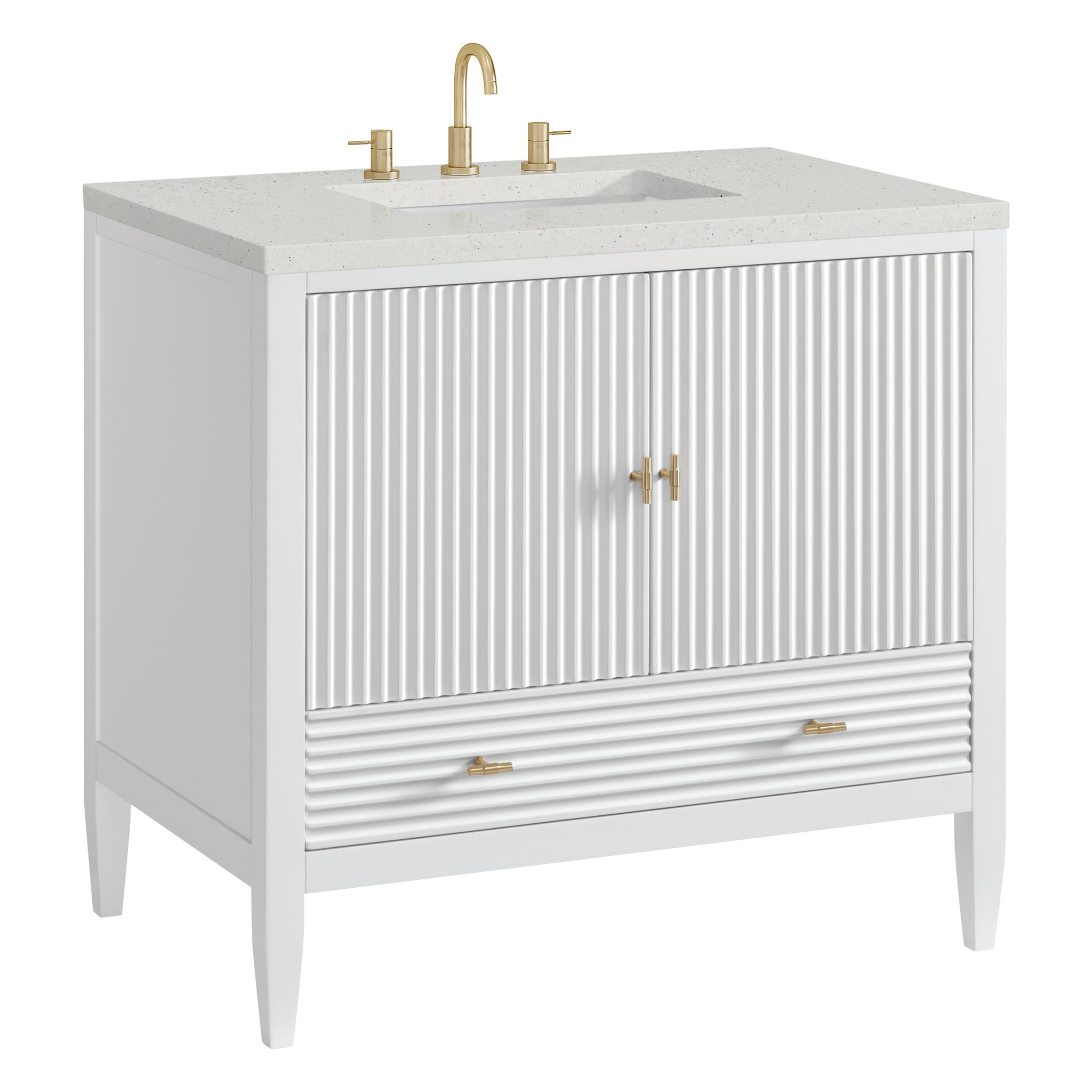 James Martin Myrrin 36" Single Bathroom Vanity, Bright White by James Martin