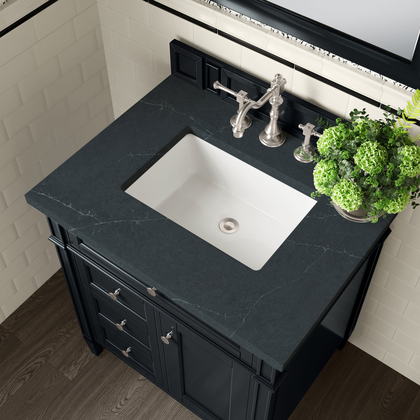 James Martin Brittany 30" Single Bathroom Vanity, Black Onyx, view 31
