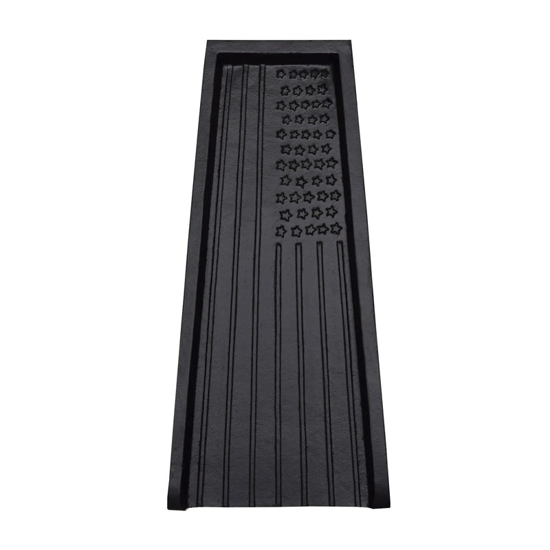 Black American Flag 24-in Cast Aluminum Downspout Gutter Splash Block by Sharicks