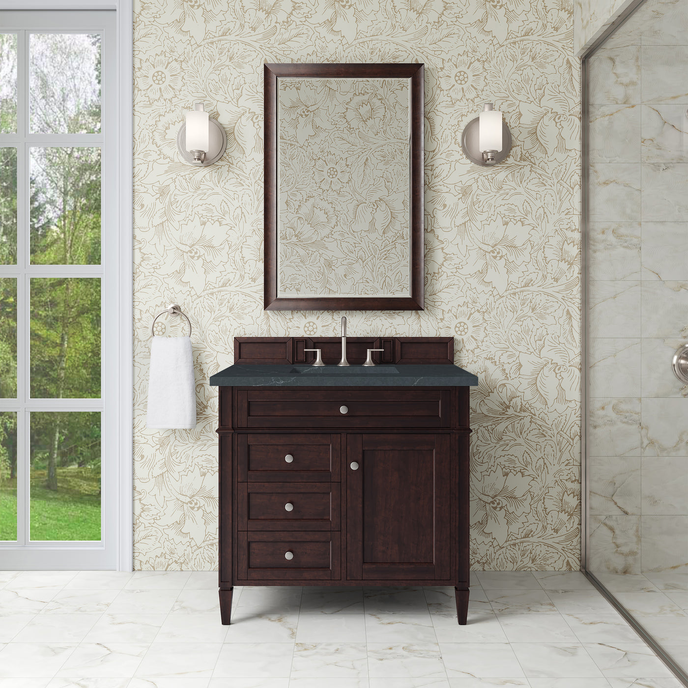 James Martin Brittany 36" Single Bathroom Vanity, Burnished Mahogany, view 27