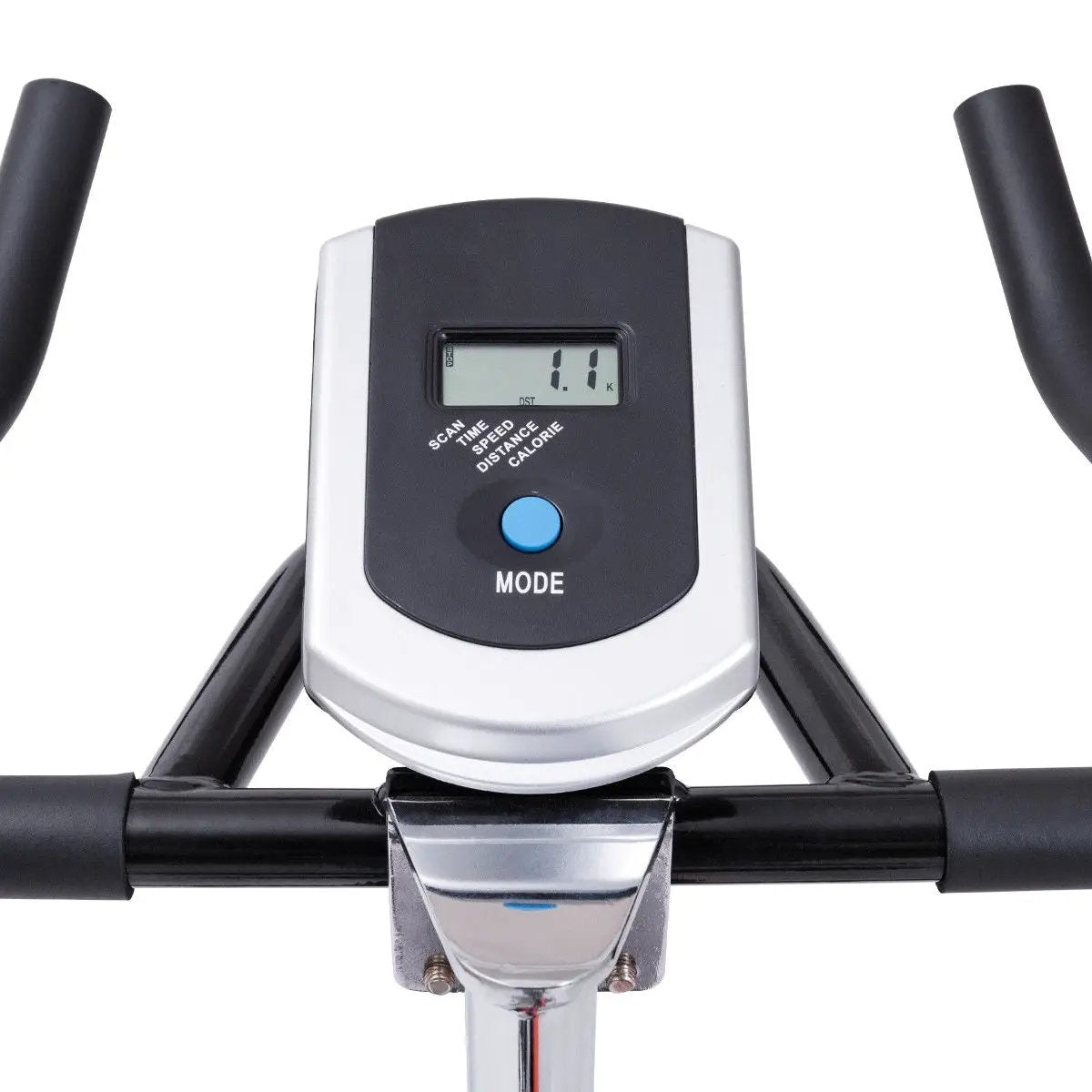 Indoor Fixed Aerobic Fitness Exercise Bicycle with Flywheel and LCD Display by DirectDeals
