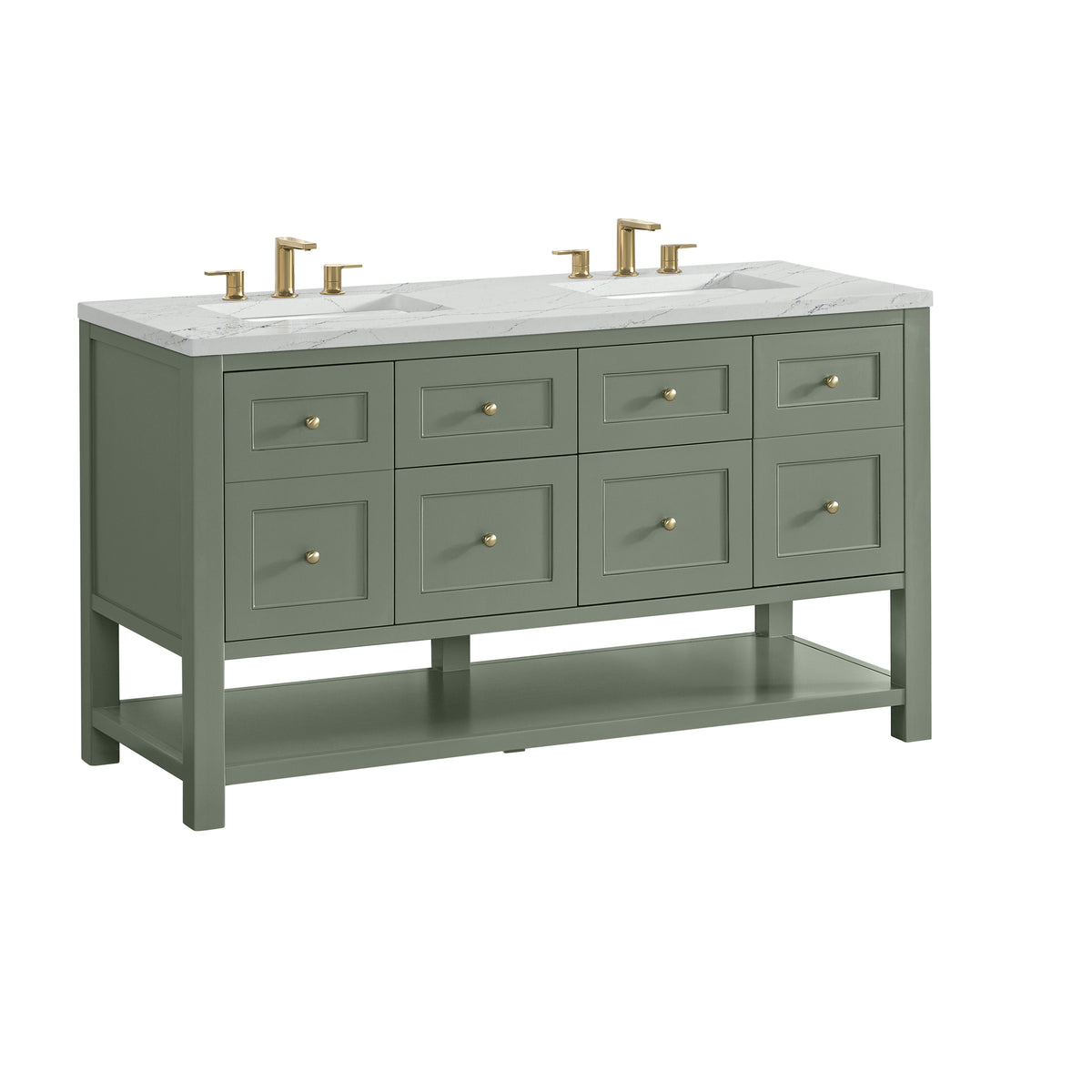 James Martin Breckenridge 60" Double Bathroom Vanity, Smokey Celadon, view 37