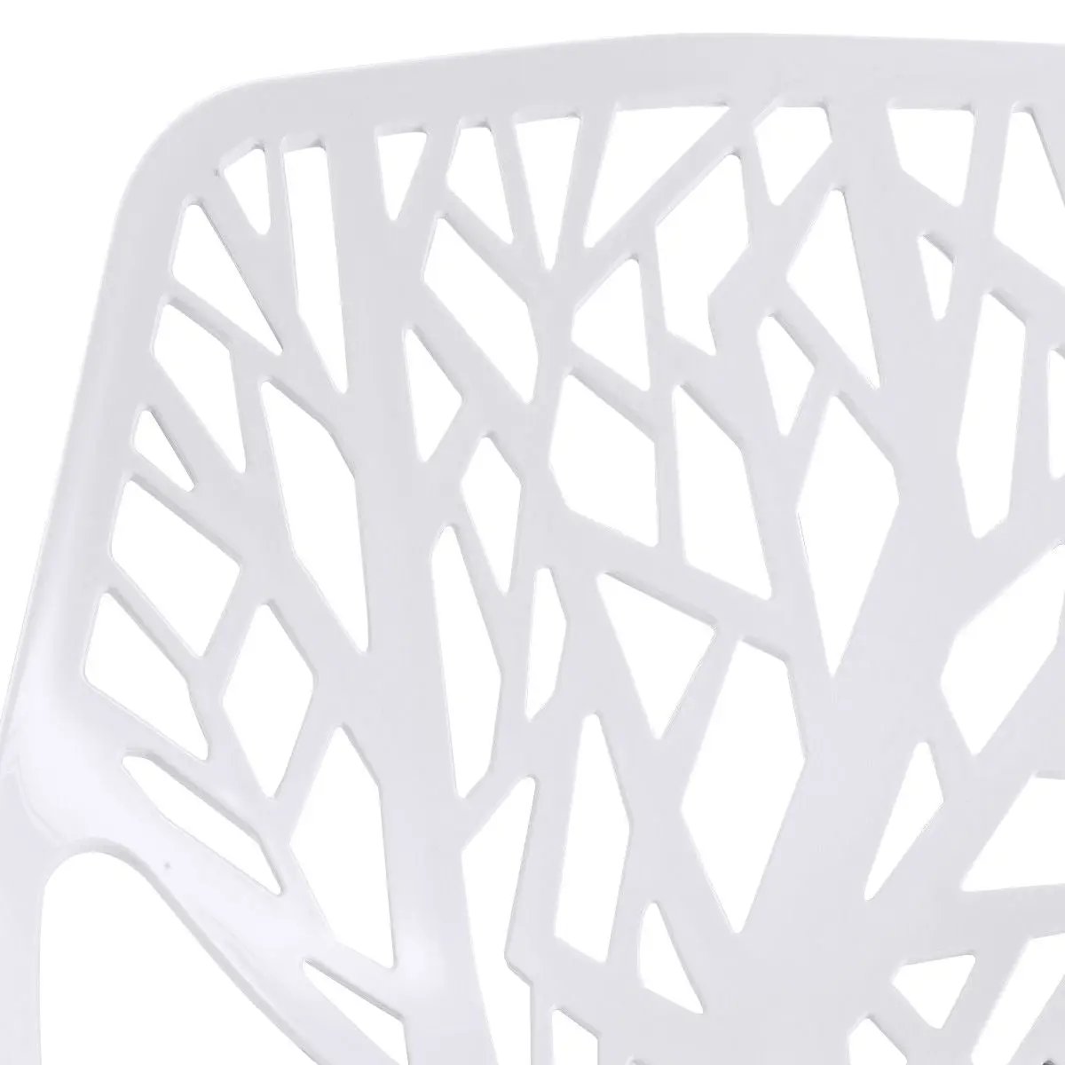 Set of 6 Accent Armless Modern Dining Chairs with Plastic Feet Pads by DirectDeals