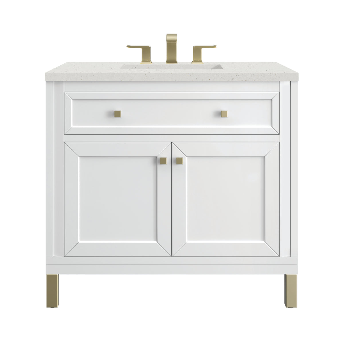 James Martin Chicago 36" Single Bathroom Vanity, Glossy White, view 29