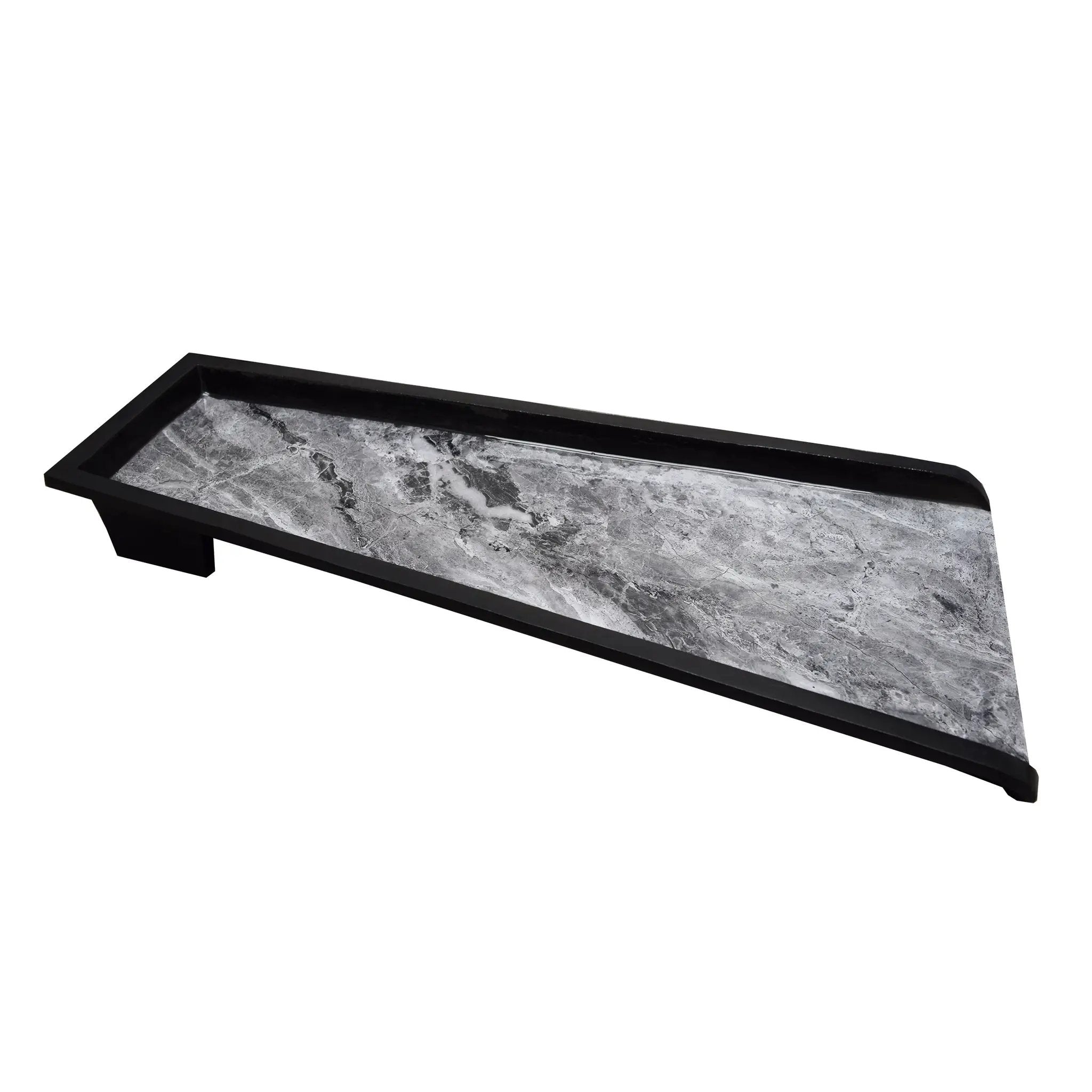 Grey Faux Marble 24-in Cast Aluminum Downspout Gutter Splash Block by Sharicks