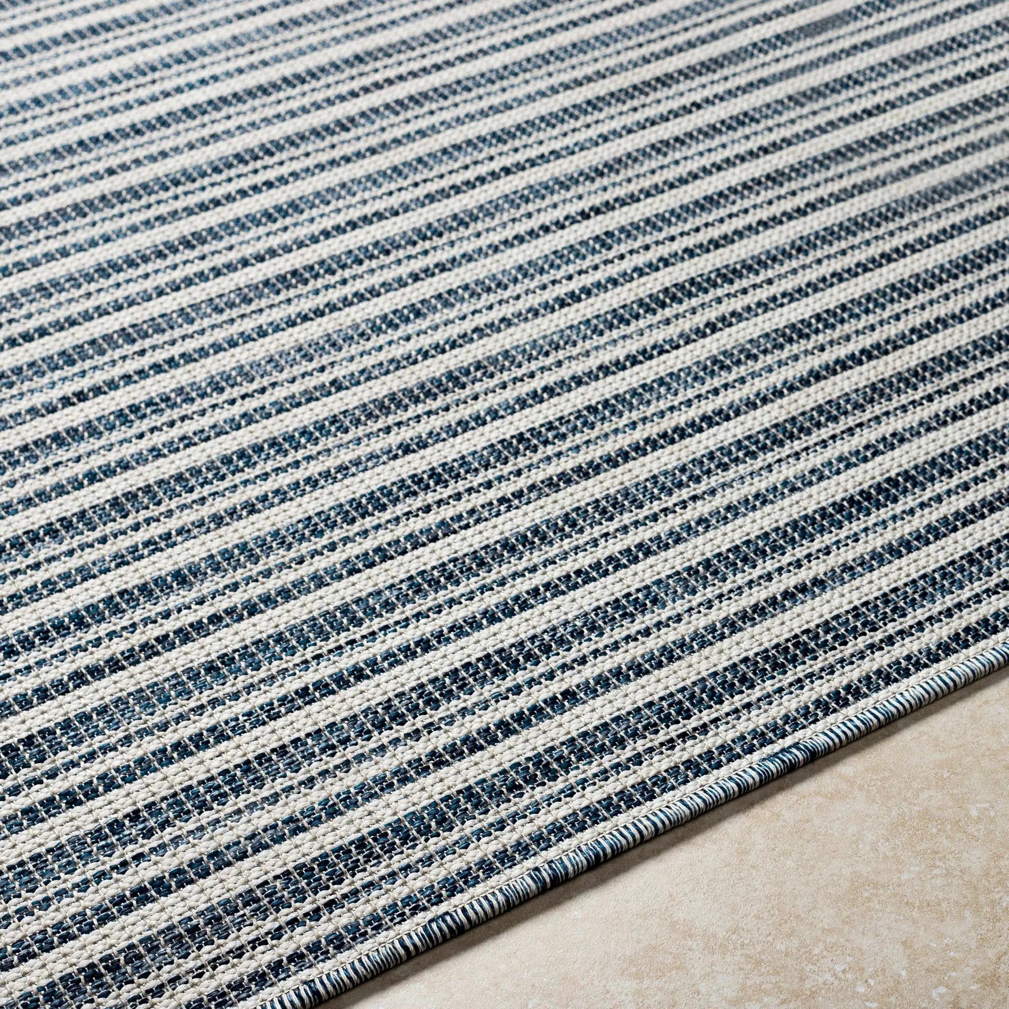 Greg Navy Outdoor Area Rug - Clearance by Boutique Rugs