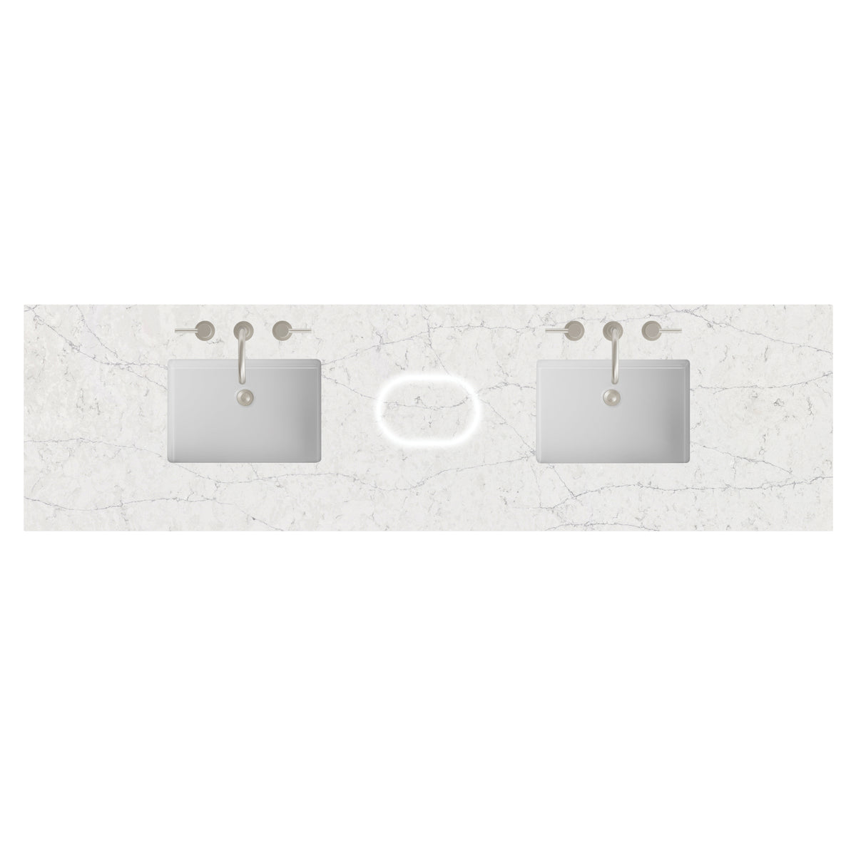 James Martin 84" Double Vanity Top with Eternal Jasmine Pearl (FreePower) countertop