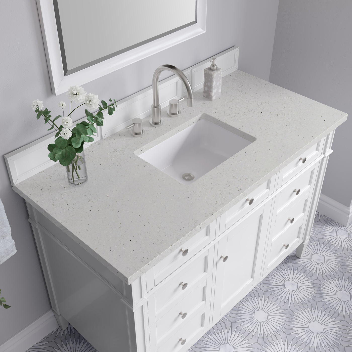 James Martin Brittany 48" Single Bathroom Vanity, Bright White by James Martin