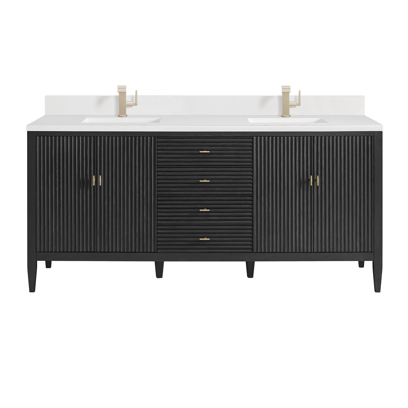 James Martin Myrrin 72" Single Bathroom Vanity, Carbon Oak by James Martin